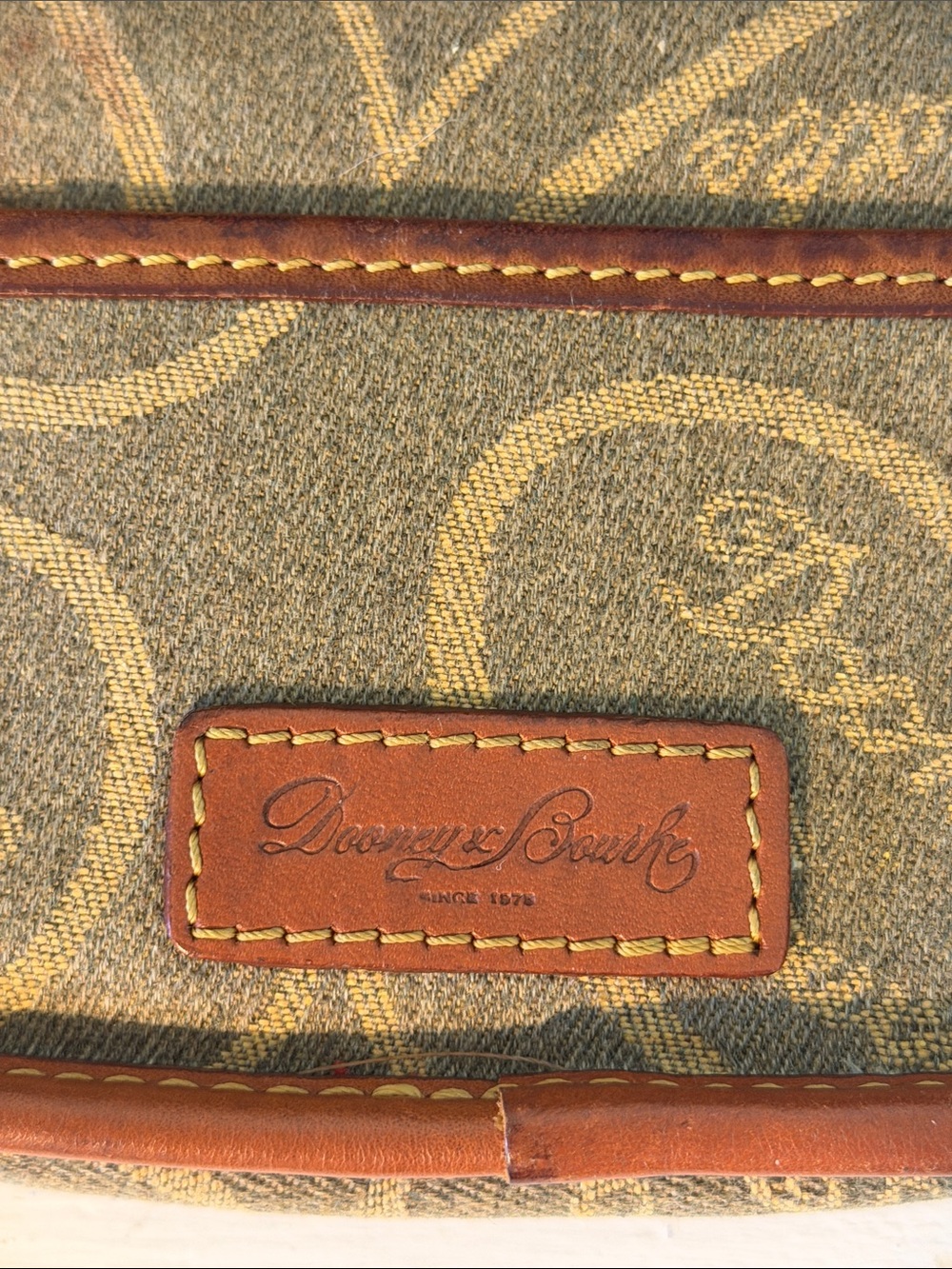 Dooney & Bourke Tan and Brown Signature Wristlet Clutch - Picture 3 of 4
